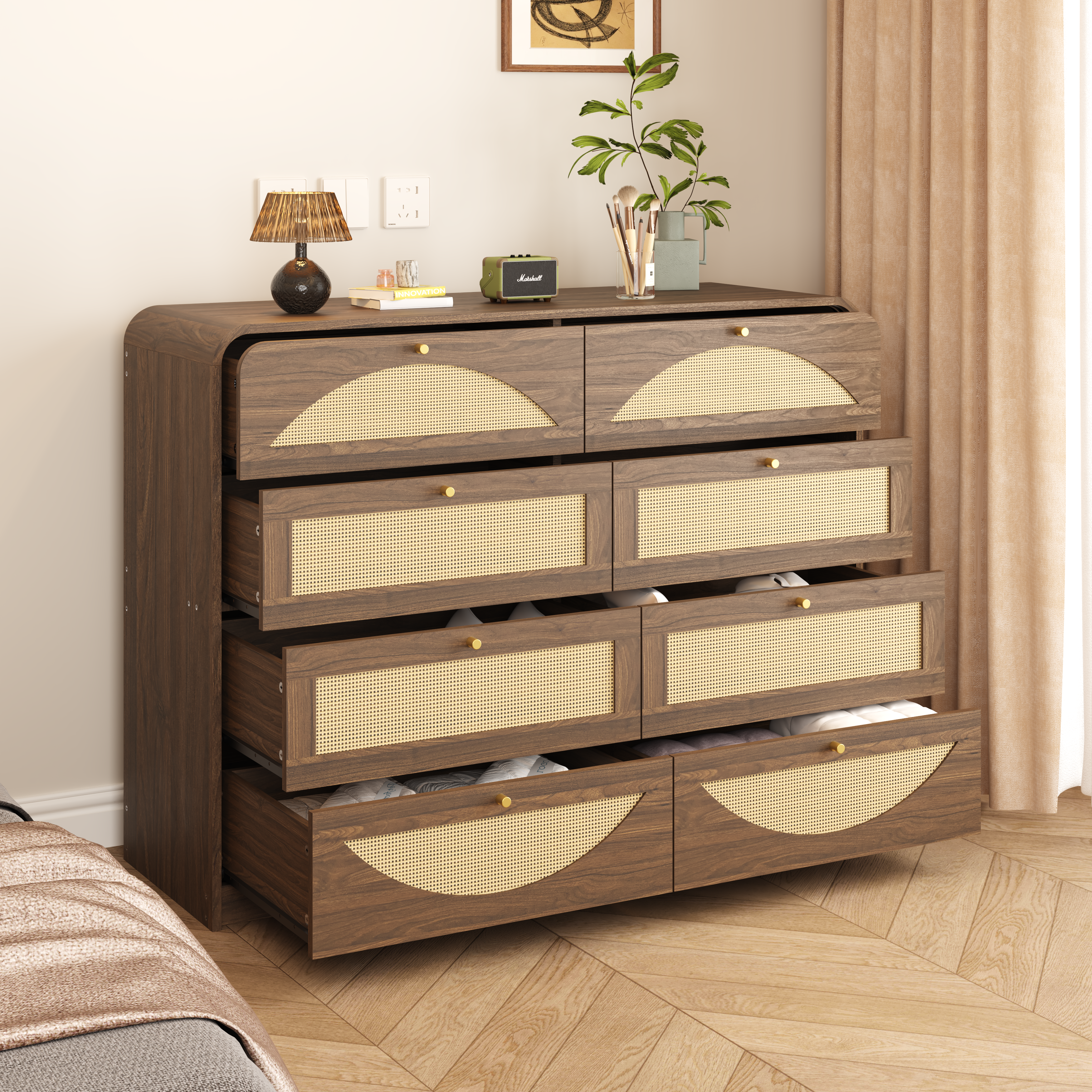 Ebba Storage Walnut Dresser