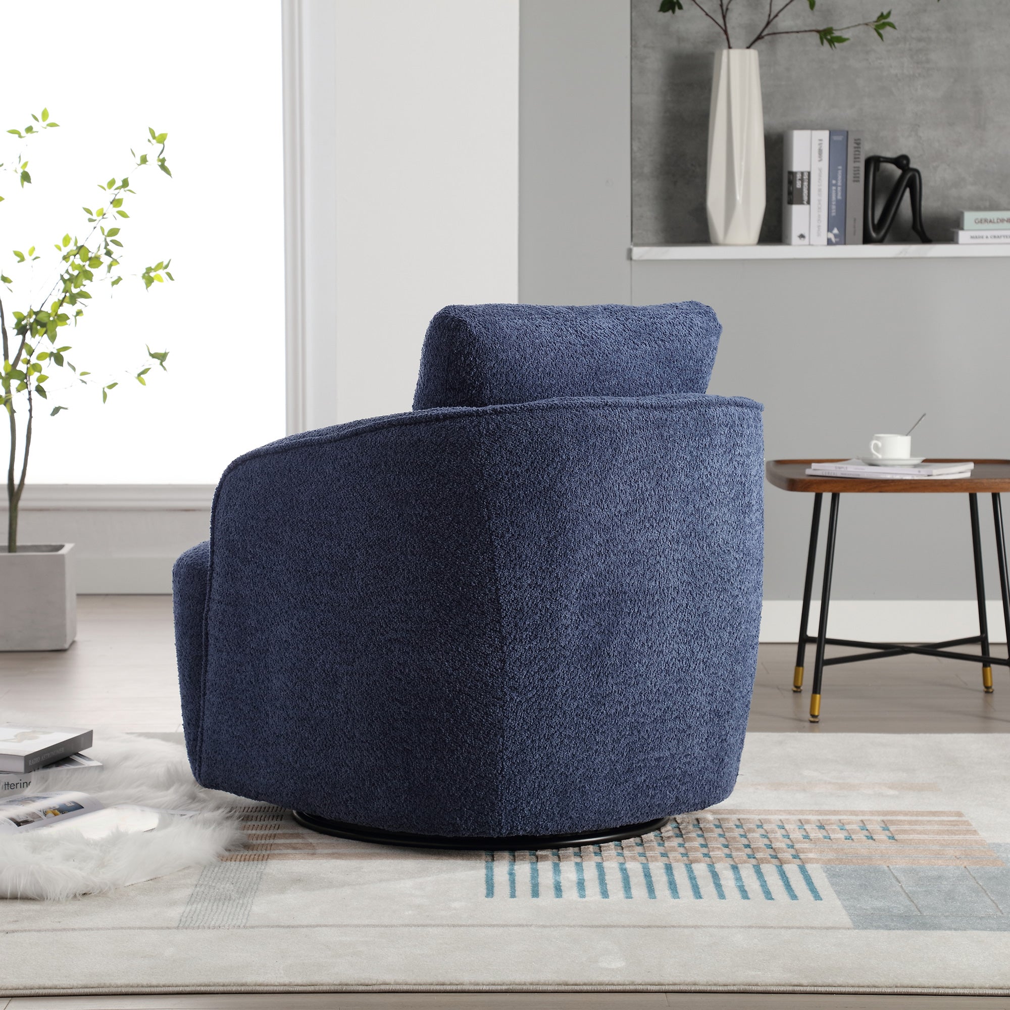 Astrid Barrel Boucle Accent Chair
