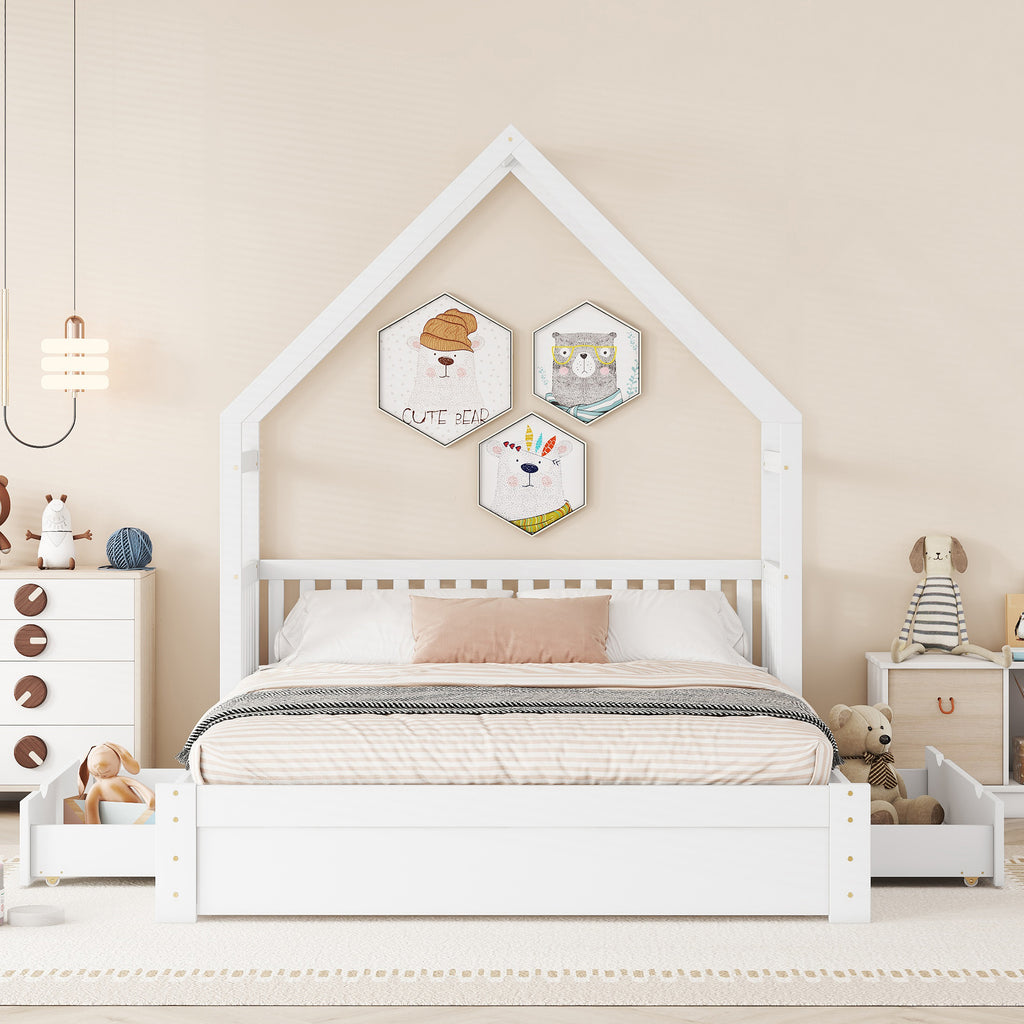 Jorun Solid Wood Queen Platform Bed Frame