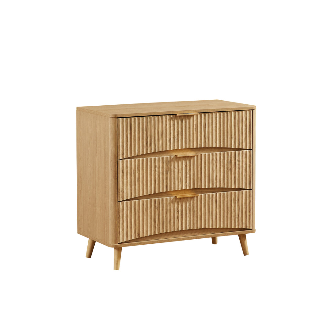 Sigrid Fluted Oak Cabinet