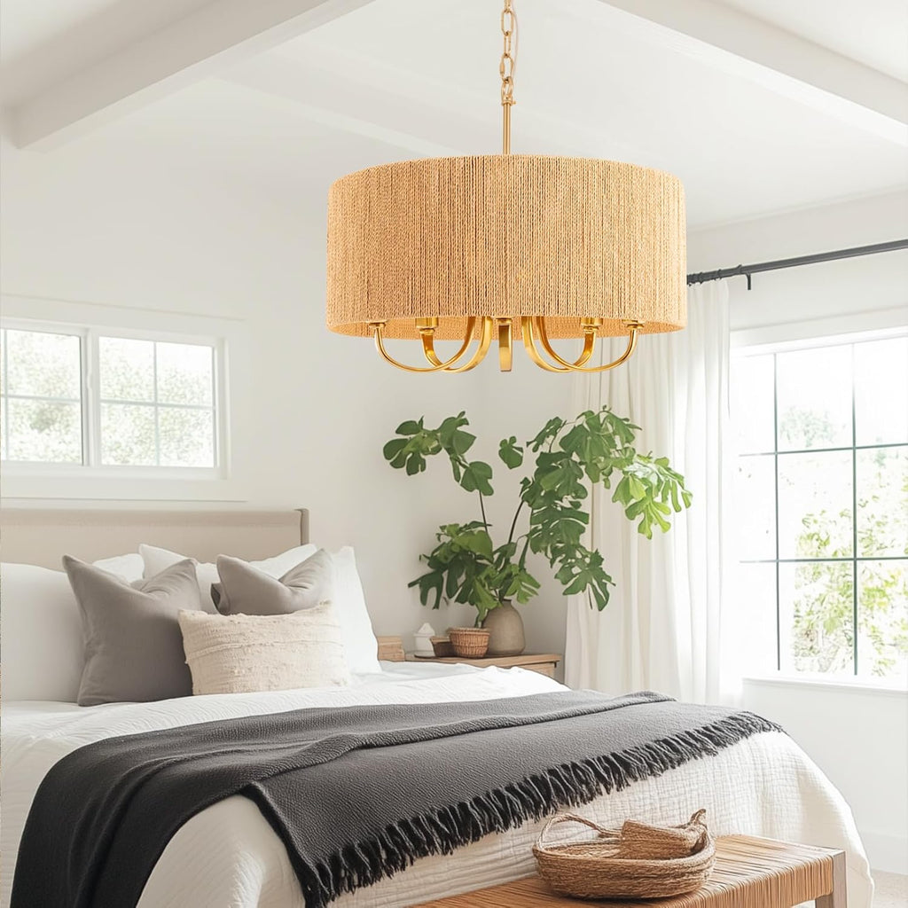 Eyja Rattan Chandelier
