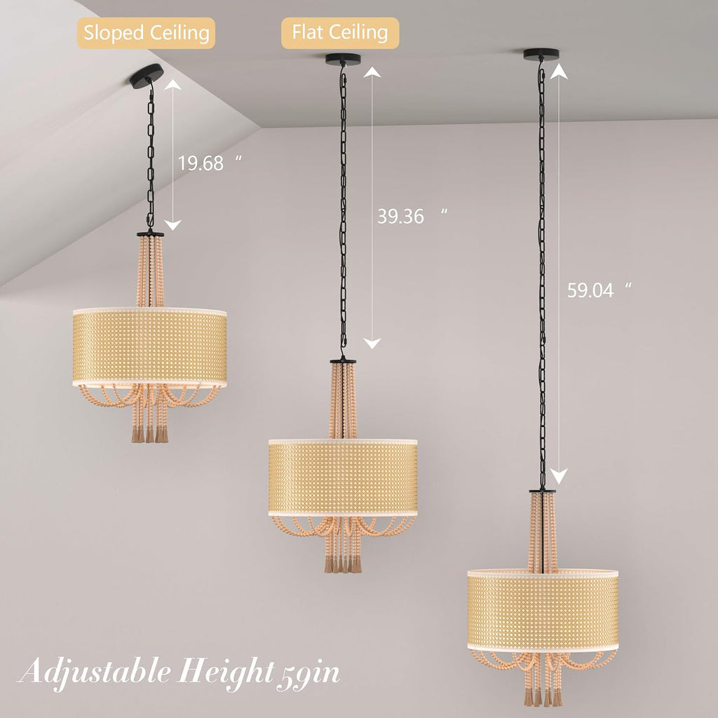 Prim Rattan Chandelier