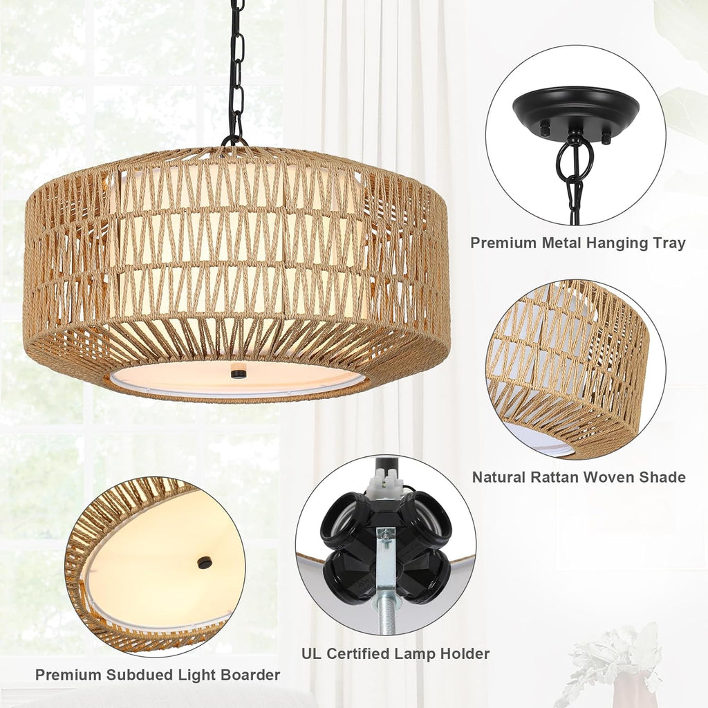 Pilvi Rattan Chandelier