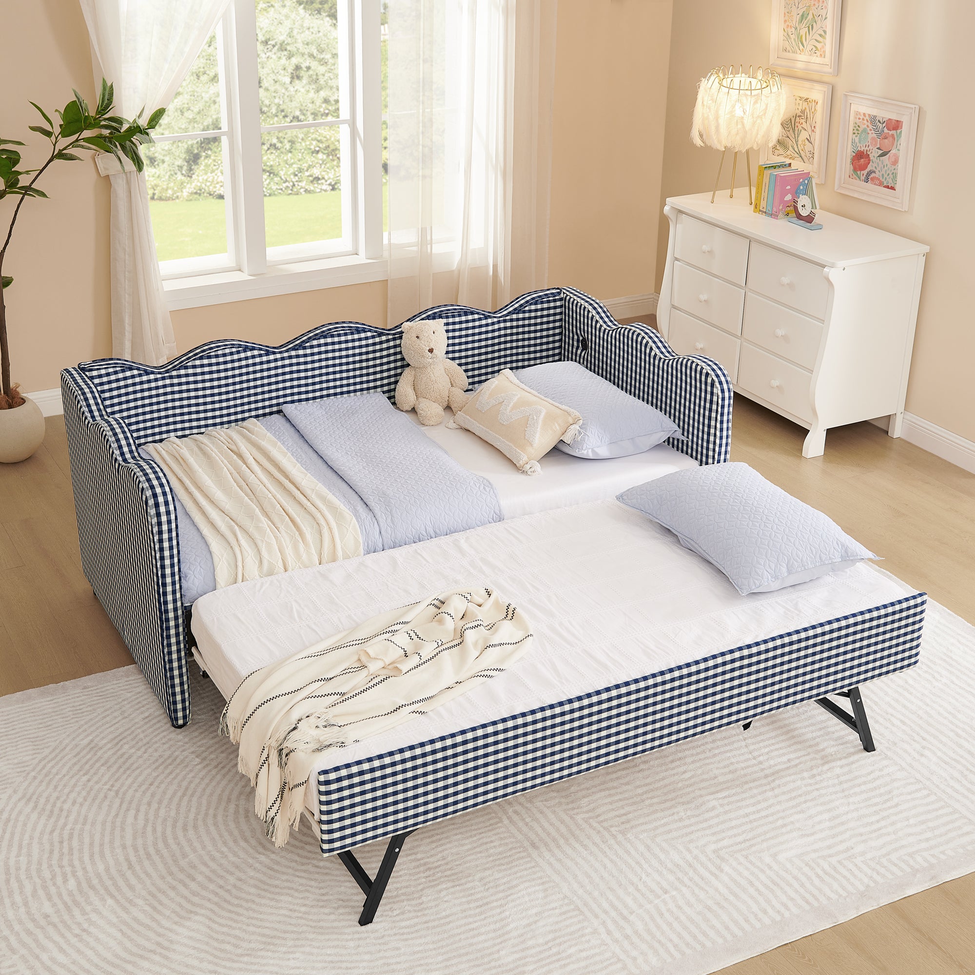 Hege Linen Twin Bed Frame