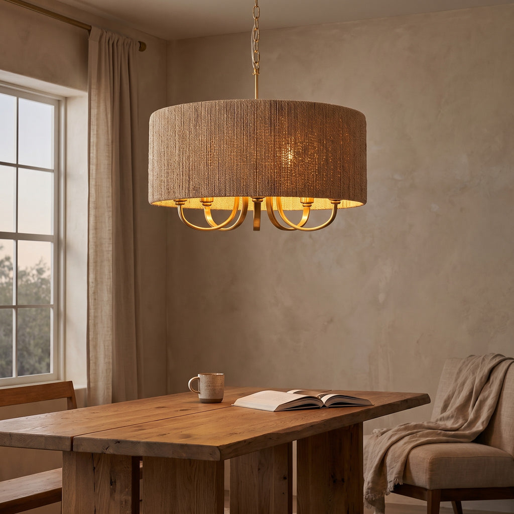 Eyja Rattan Chandelier