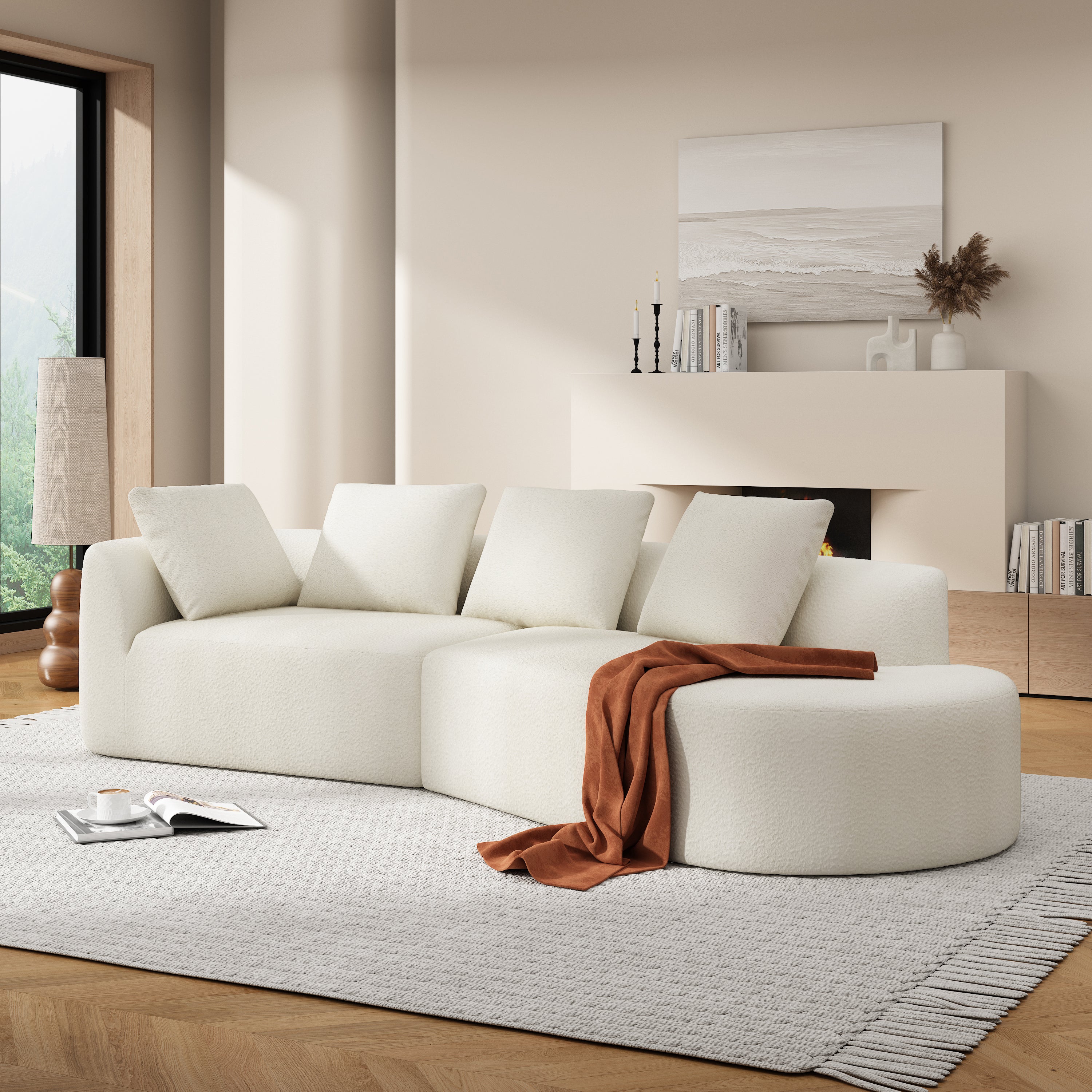 Dagny Curved 116" Sofa