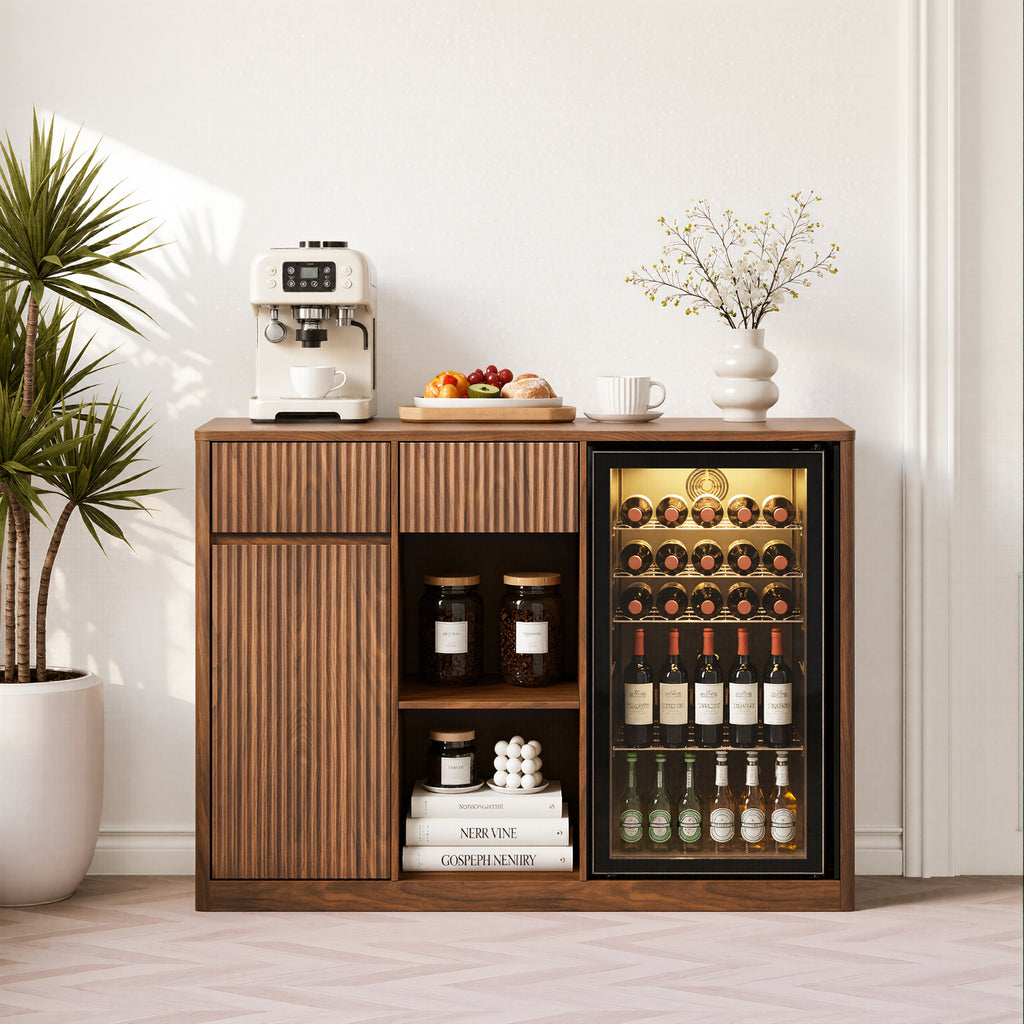 Sten Fluted Walnut Cabinet