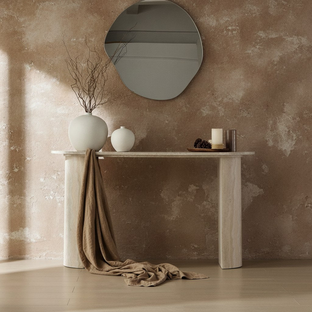 Gry Marble Console Table