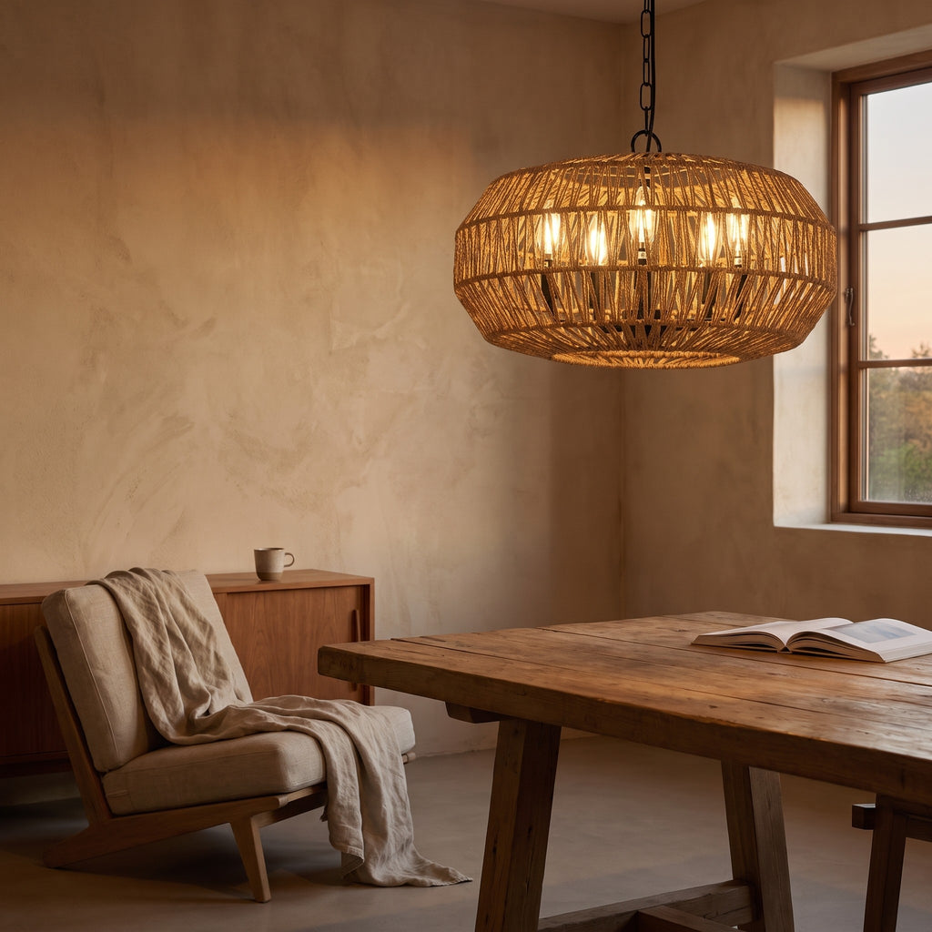 Palma Rattan Pendant Light