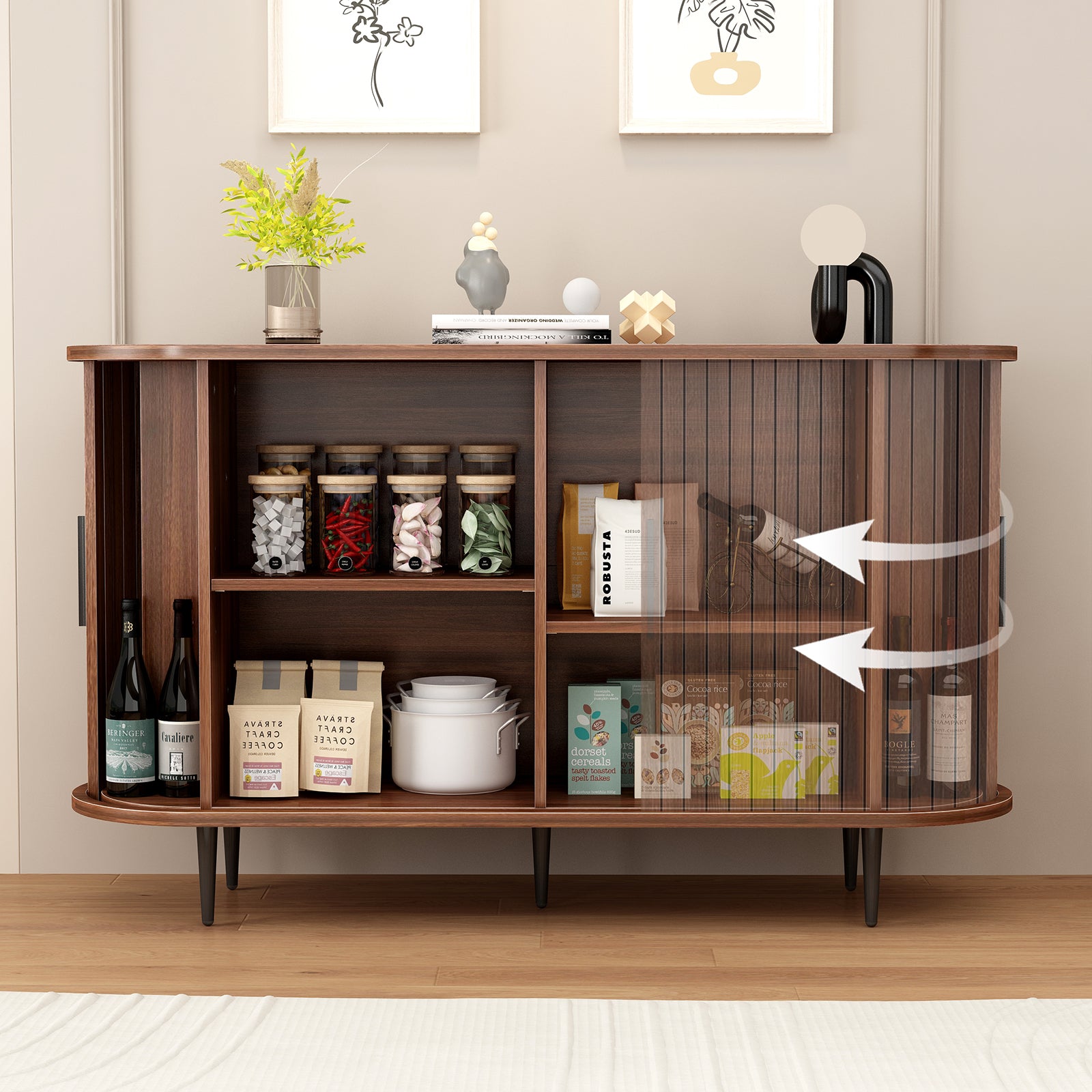 Jytte Fluted Walnut Sideboard