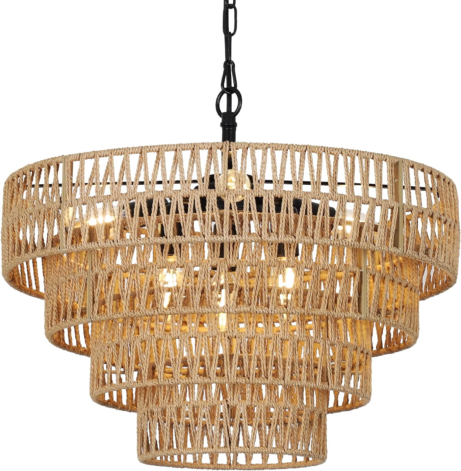 Hallgerd Rattan Chandelier