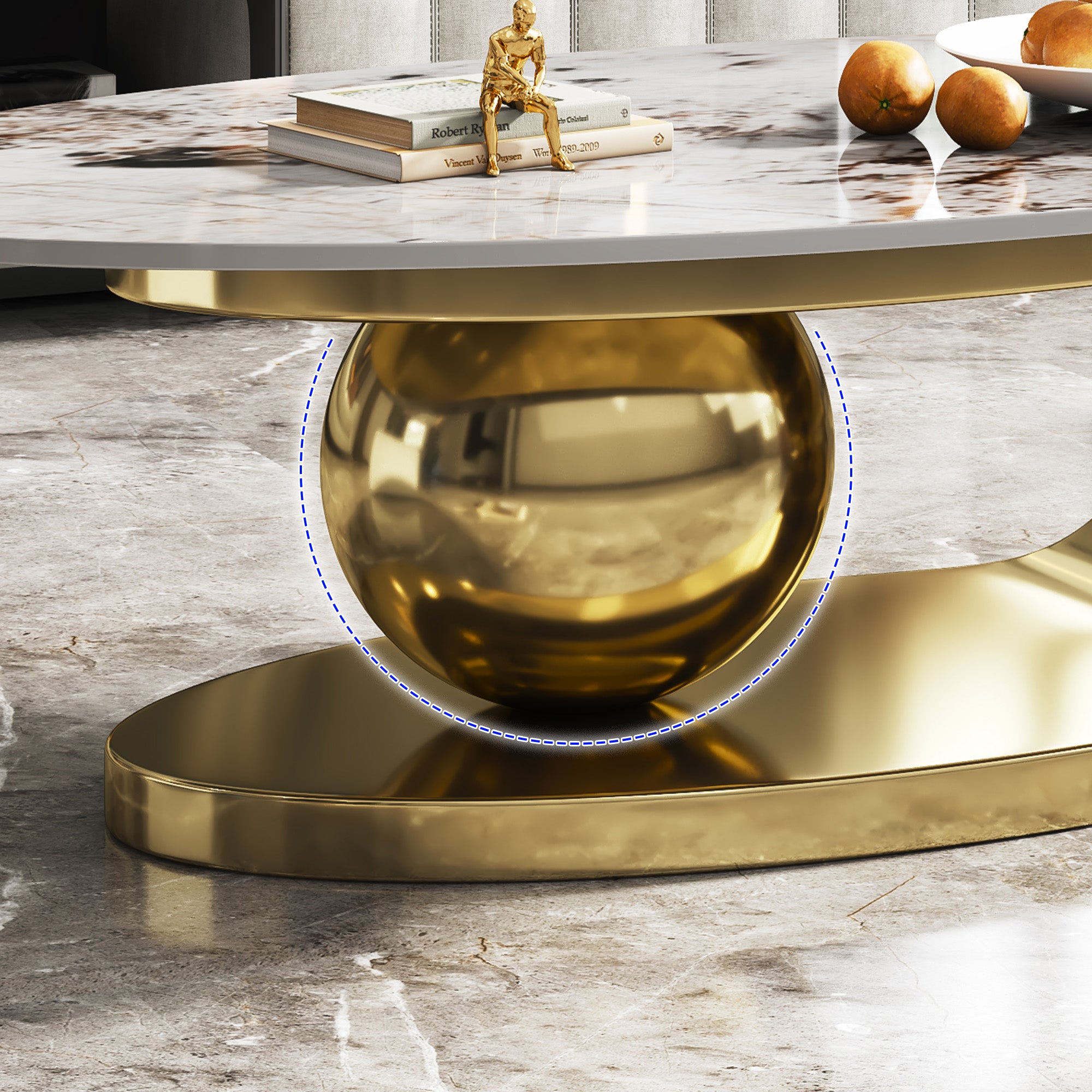 Lauge Oval Marble Coffee Table