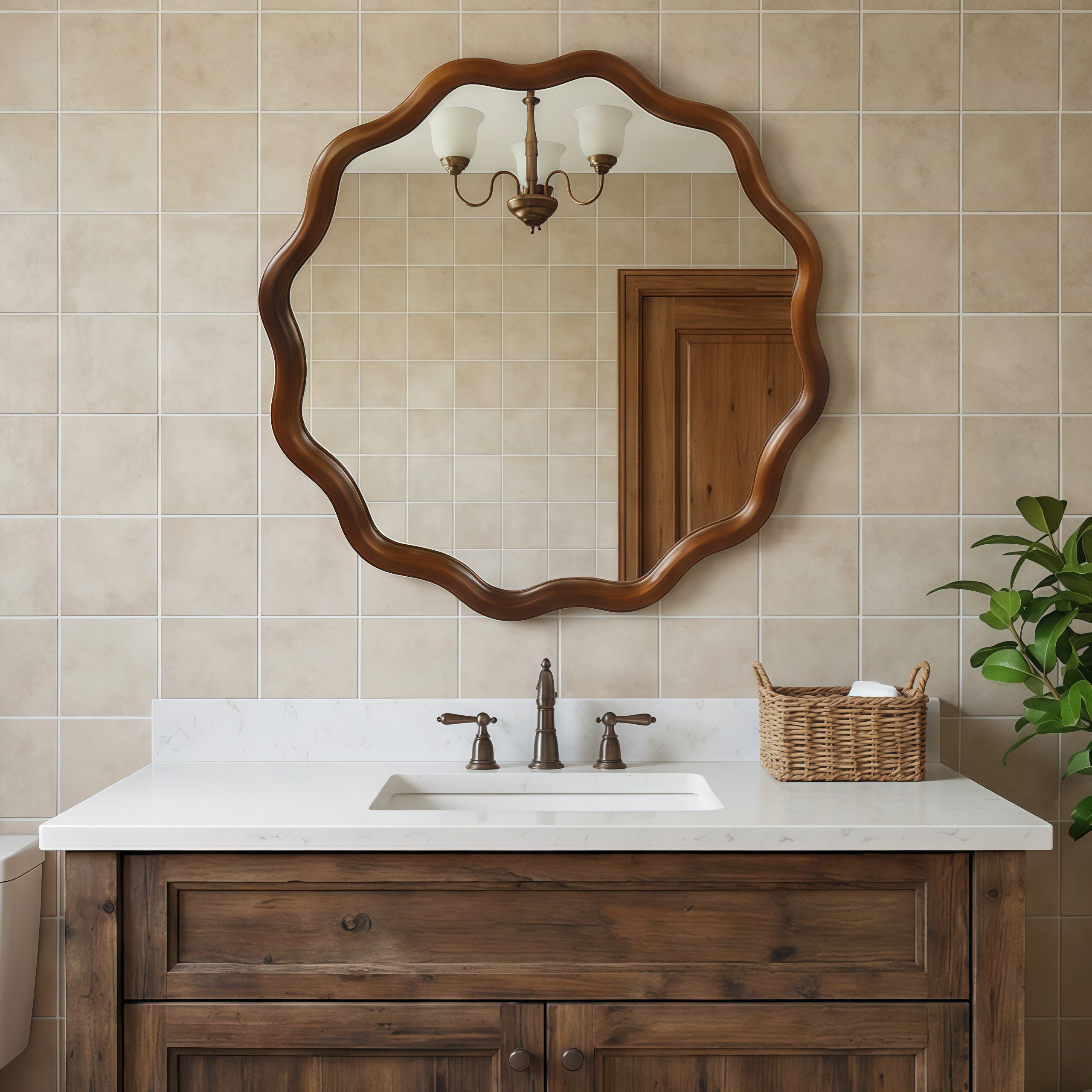 Ansgar Wavy Wall Mirror