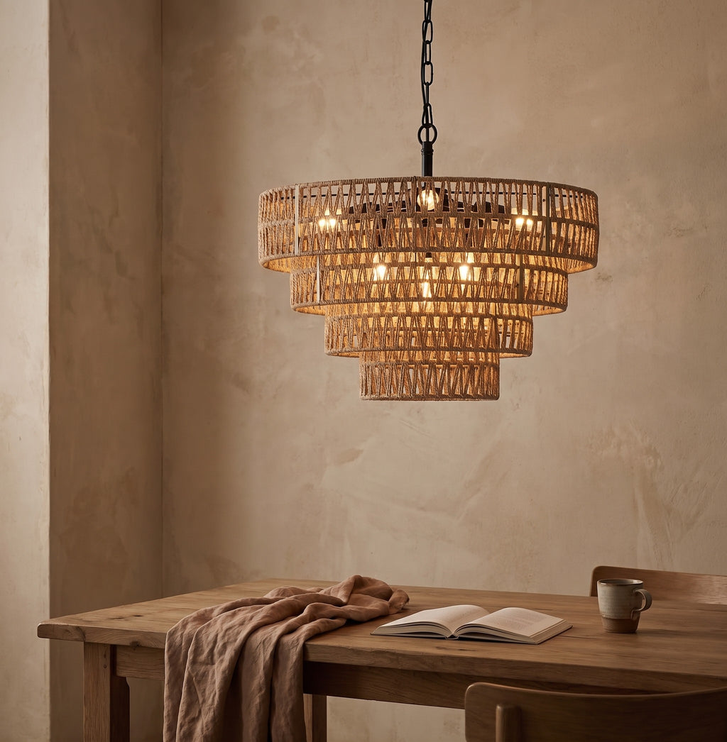 Hallgerd Rattan Chandelier