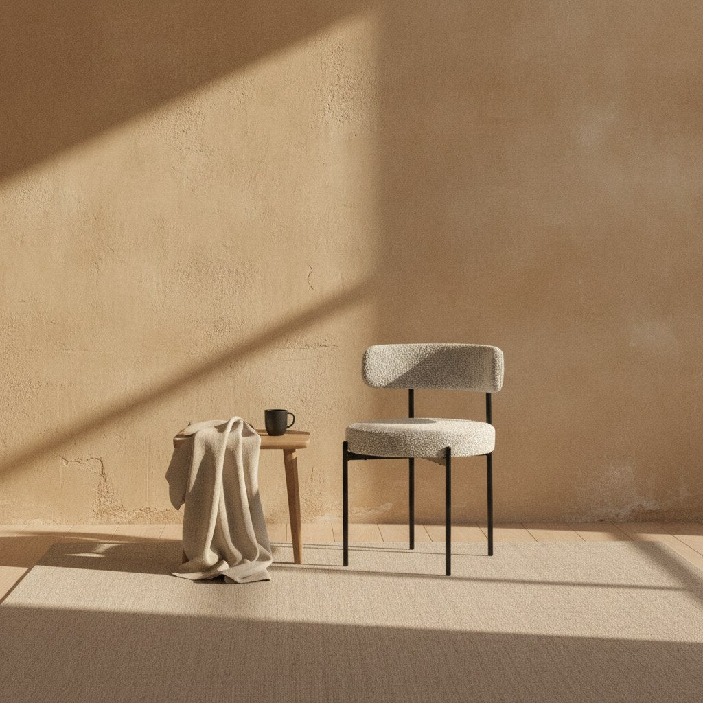 Hedda Round Boucle Accent Chair