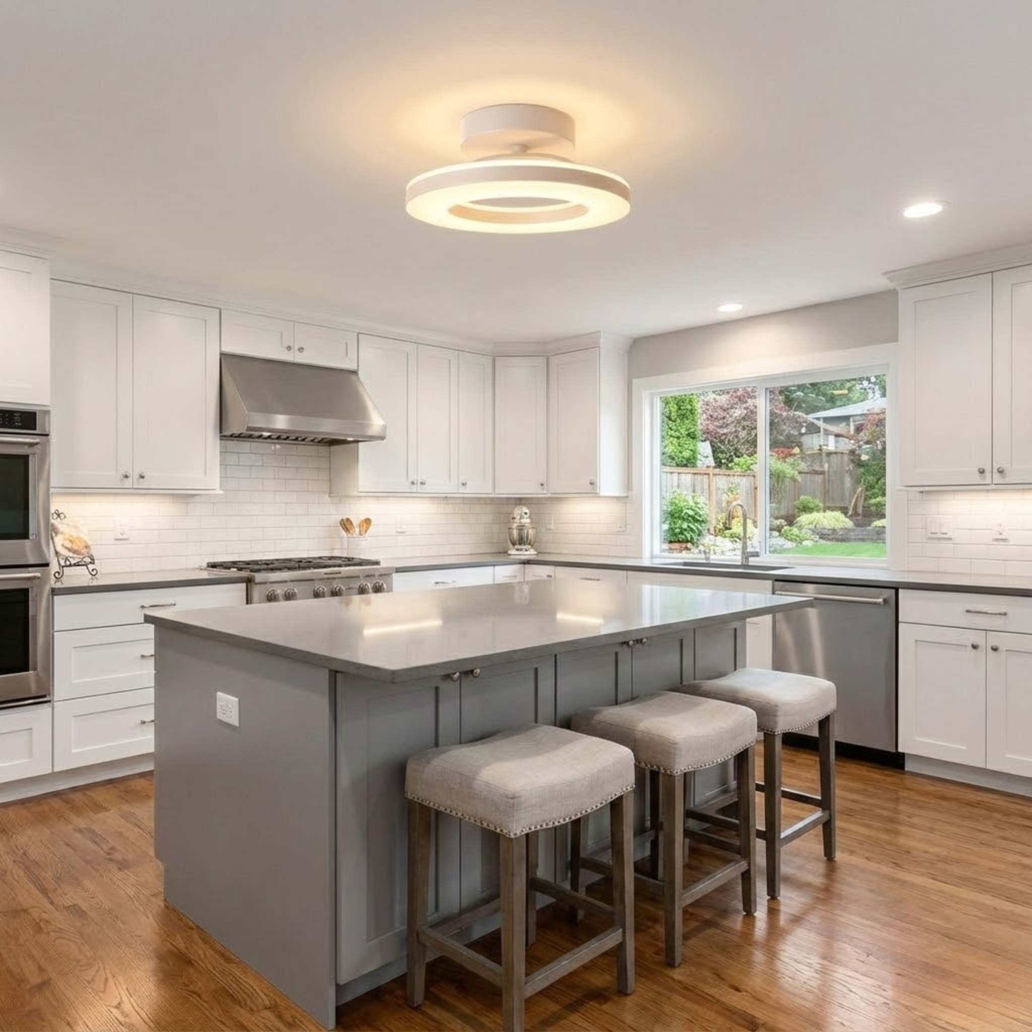 Ronde LED ring plafondlamp voor rustig licht