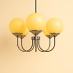 Hanglamp met gekleurde ronde glazen bollen – keuze uit 3 of 5 lichtpunten