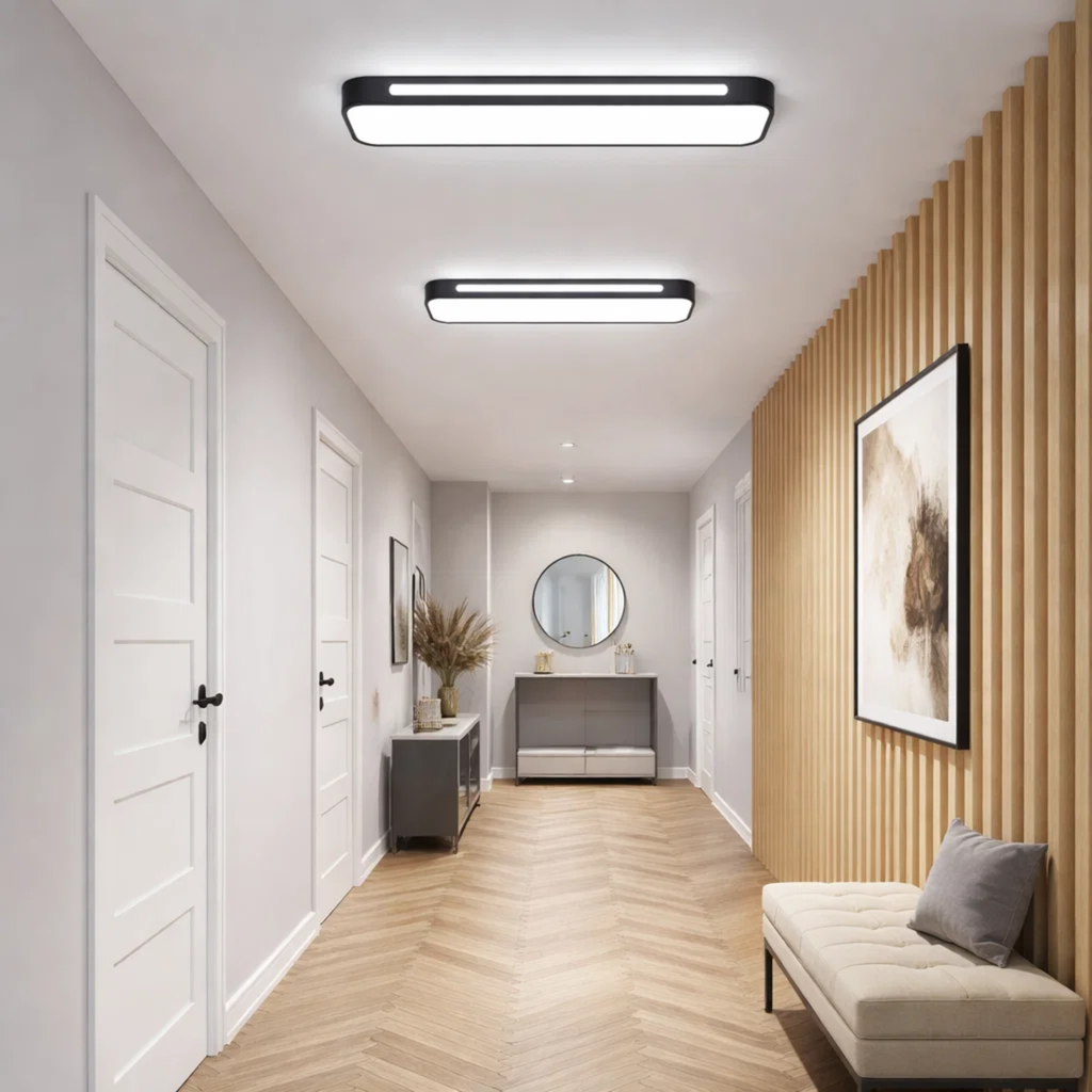 Minimalistische langwerpige LED-plafondlamp