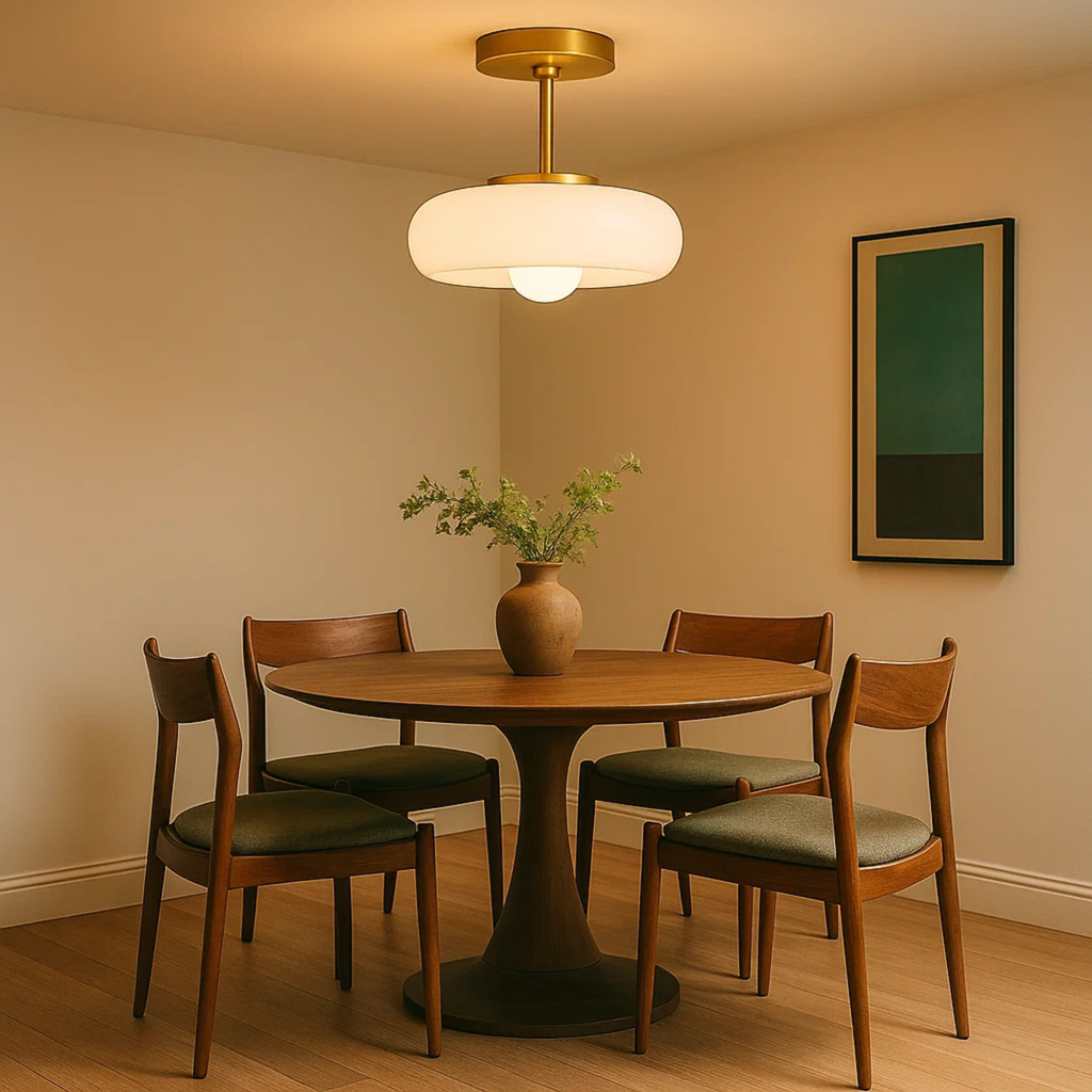 Vintage ronde retro plafondlamp