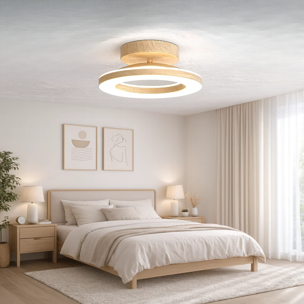 Strakke ronde plafondlamp in Scandinavische stijl