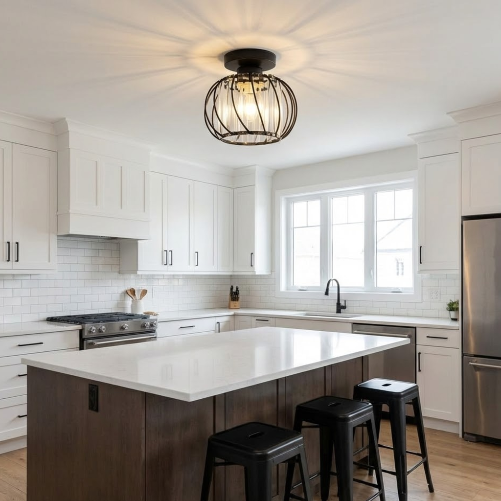 Modern ceiling lamp with soft light pattern