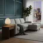 Japandi witte tafellamp met rijstpapieren kap