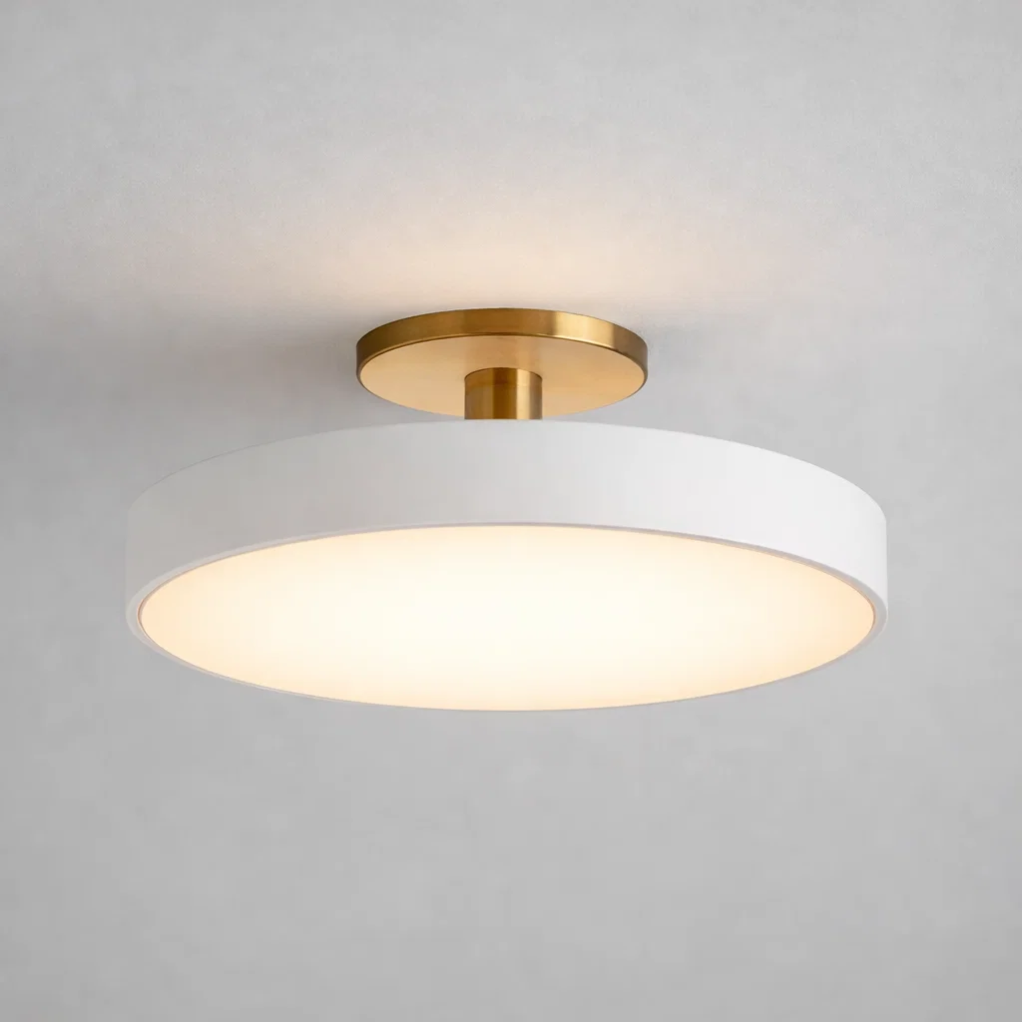 Strakke ronde plafondlamp voor een modern interieur