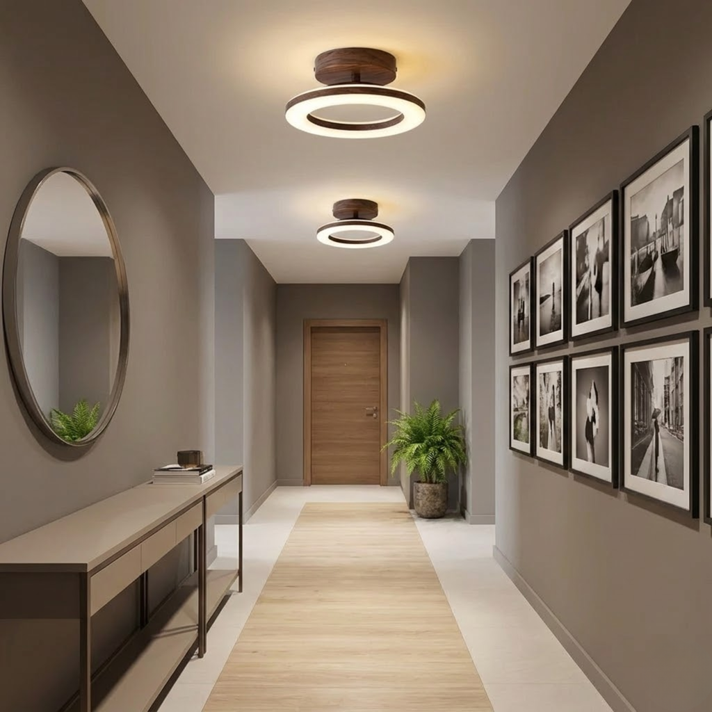 Strakke ronde plafondlamp in Scandinavische stijl