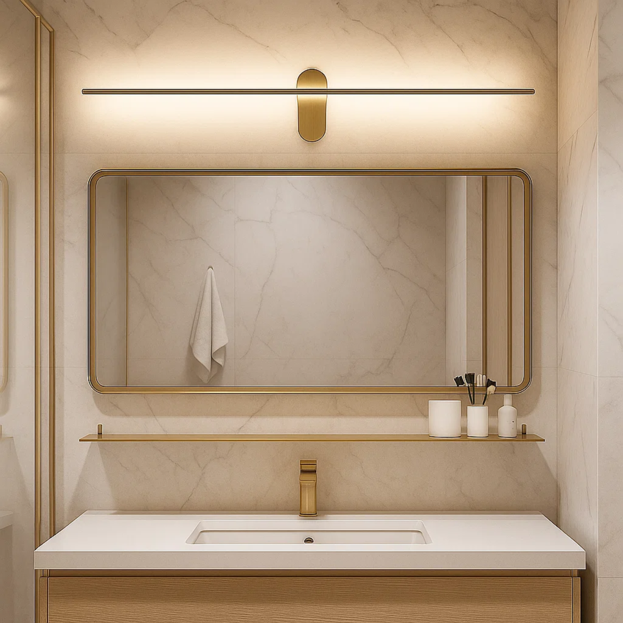 Moderne minimalistische lineaire strip wandlamp