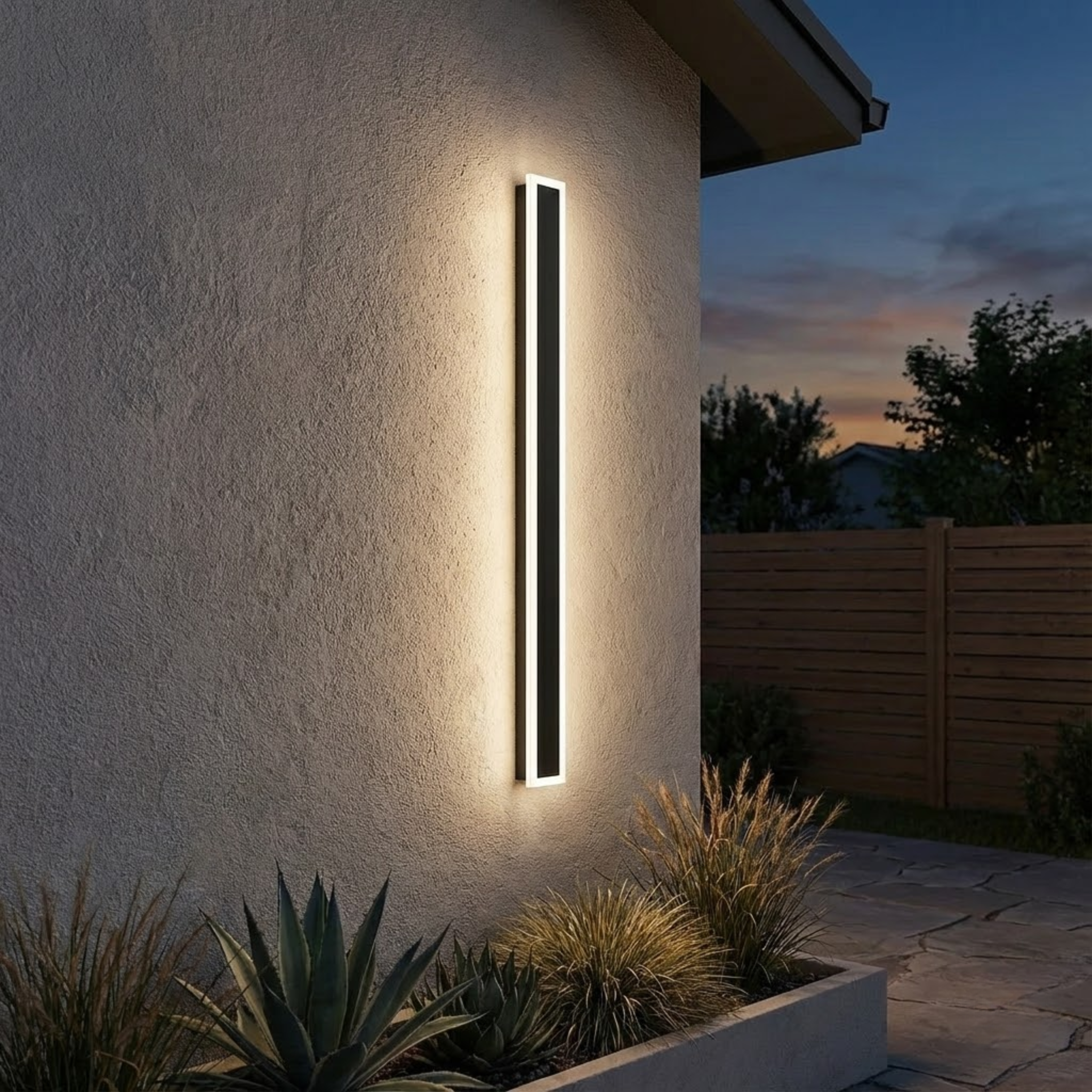 Moderne slanke LED wandlamp