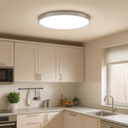 Modern sleek round ceiling lamp