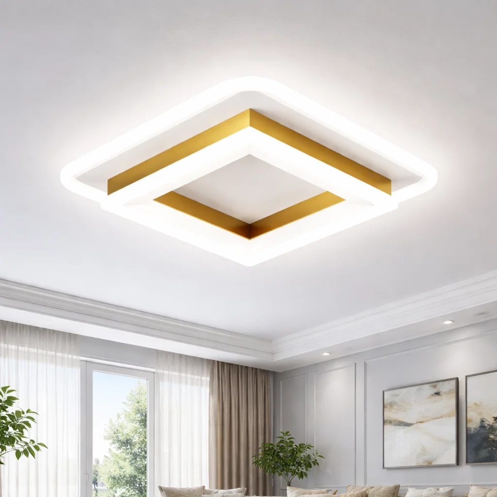 Modern square ceiling lamp with LED
