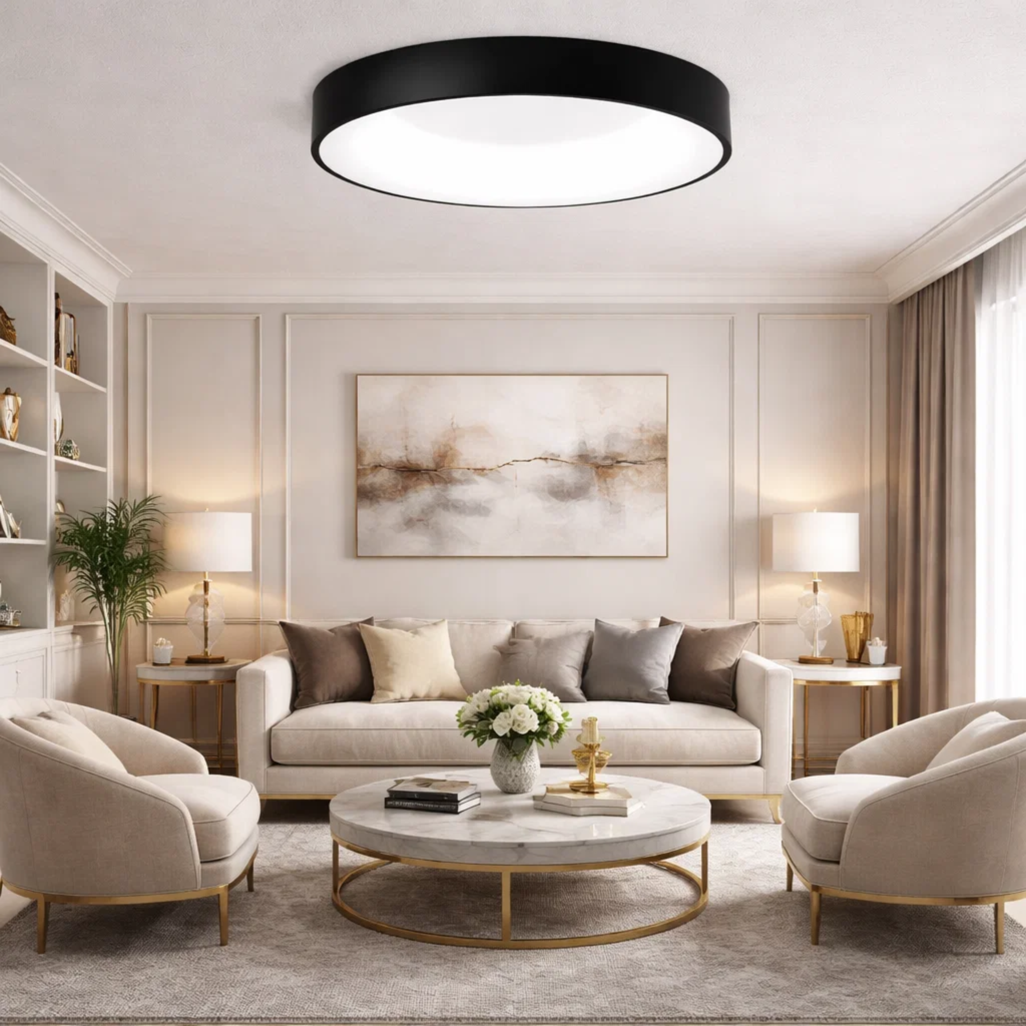 Sfeervolle ronde LED plafondlamp