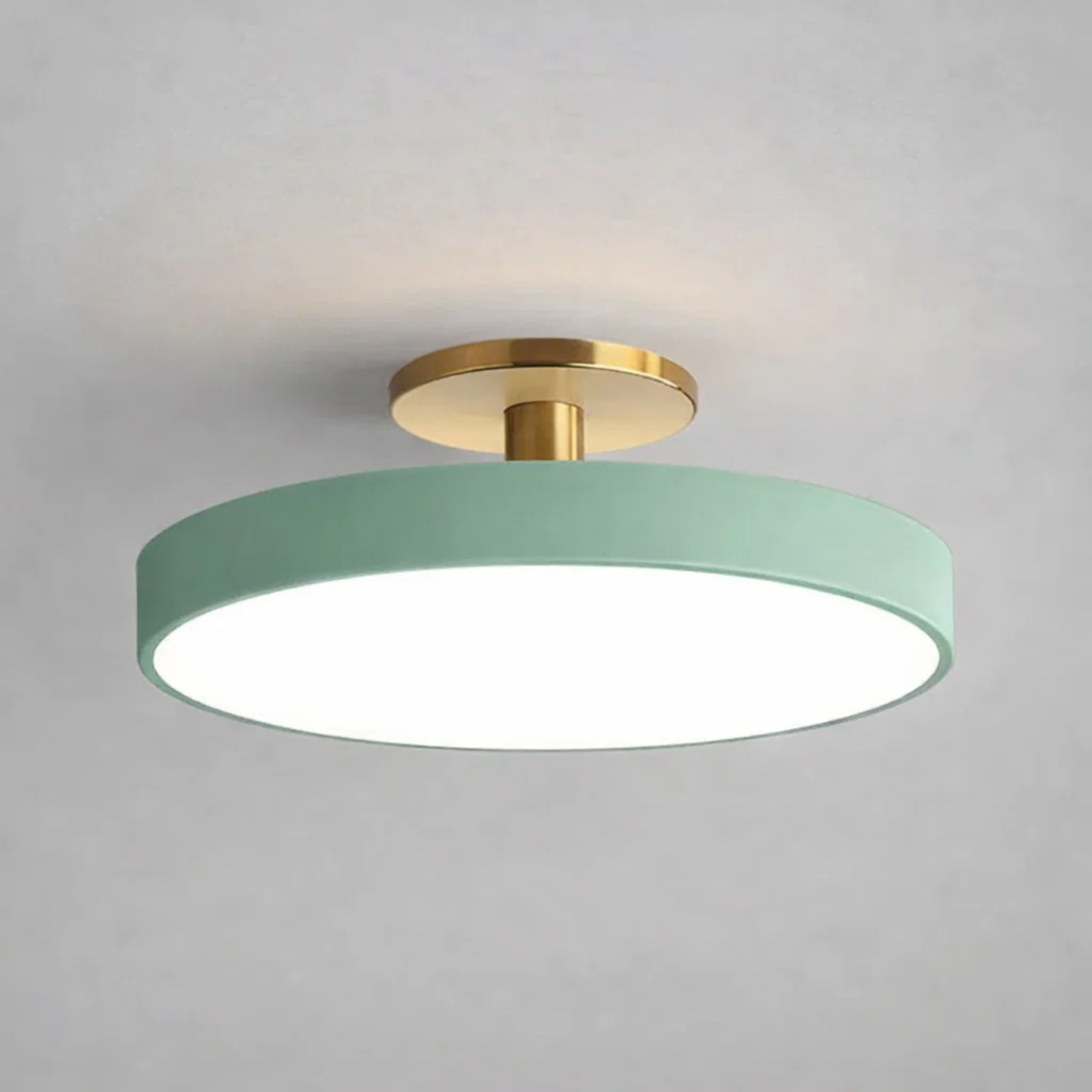 Strakke ronde plafondlamp voor een modern interieur