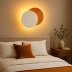 LED-wandlamp in overlappende ronde schijfvorm