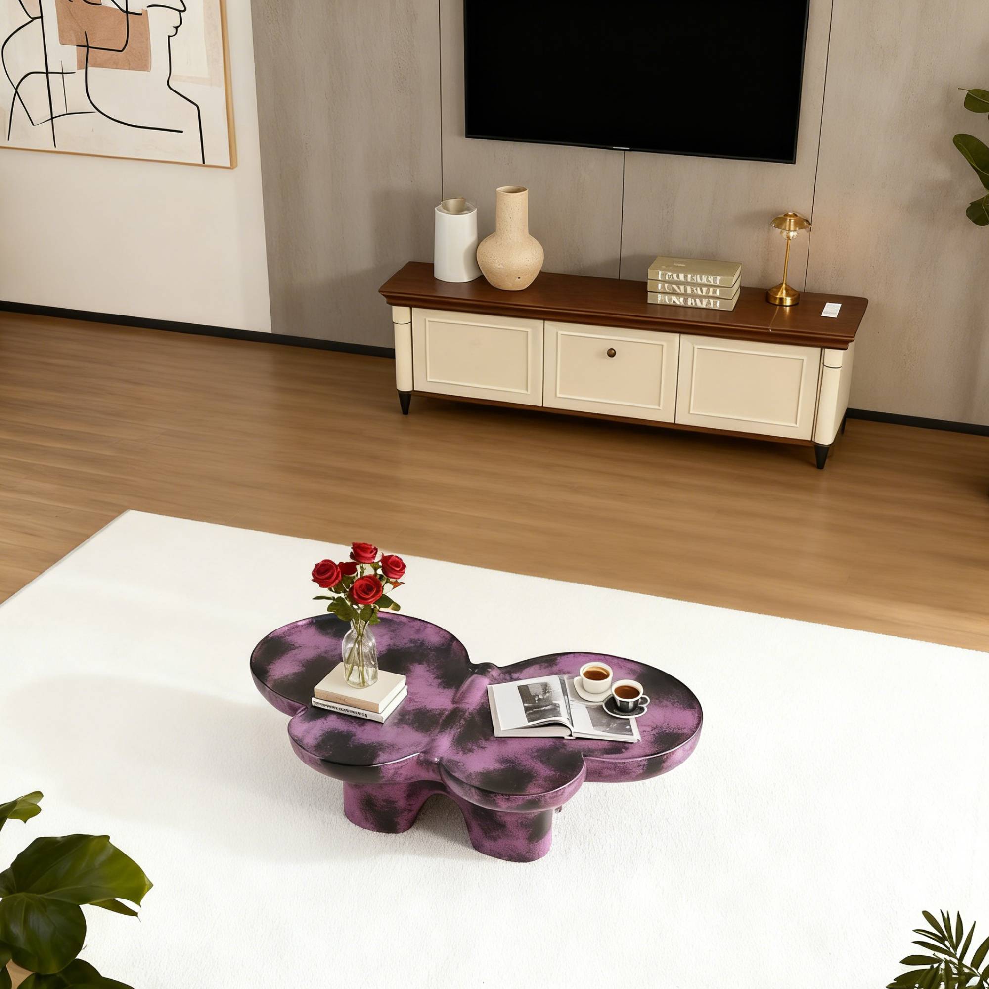 Viggo Travertine Coffee Table