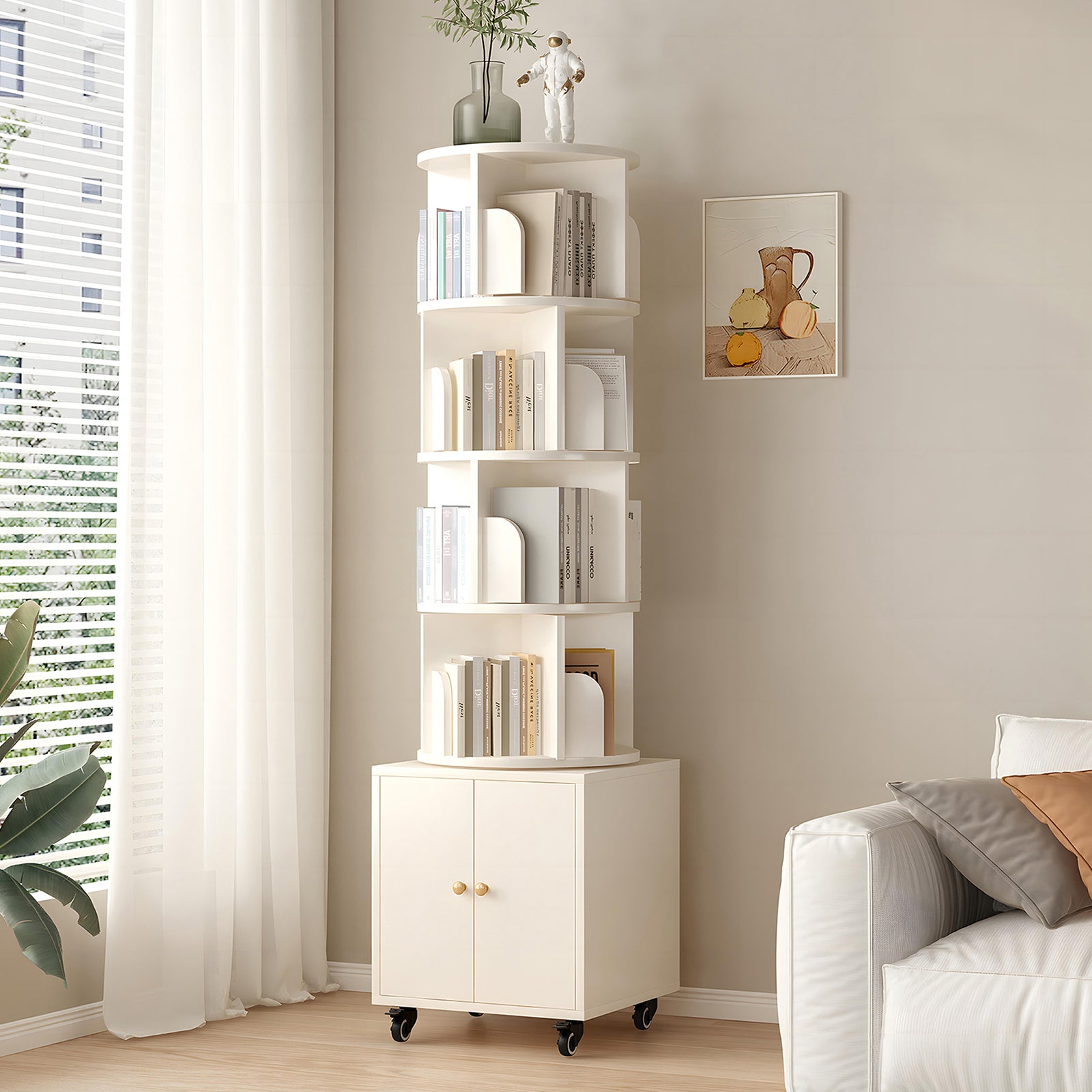 Polly Storage Walnut Bookshelf