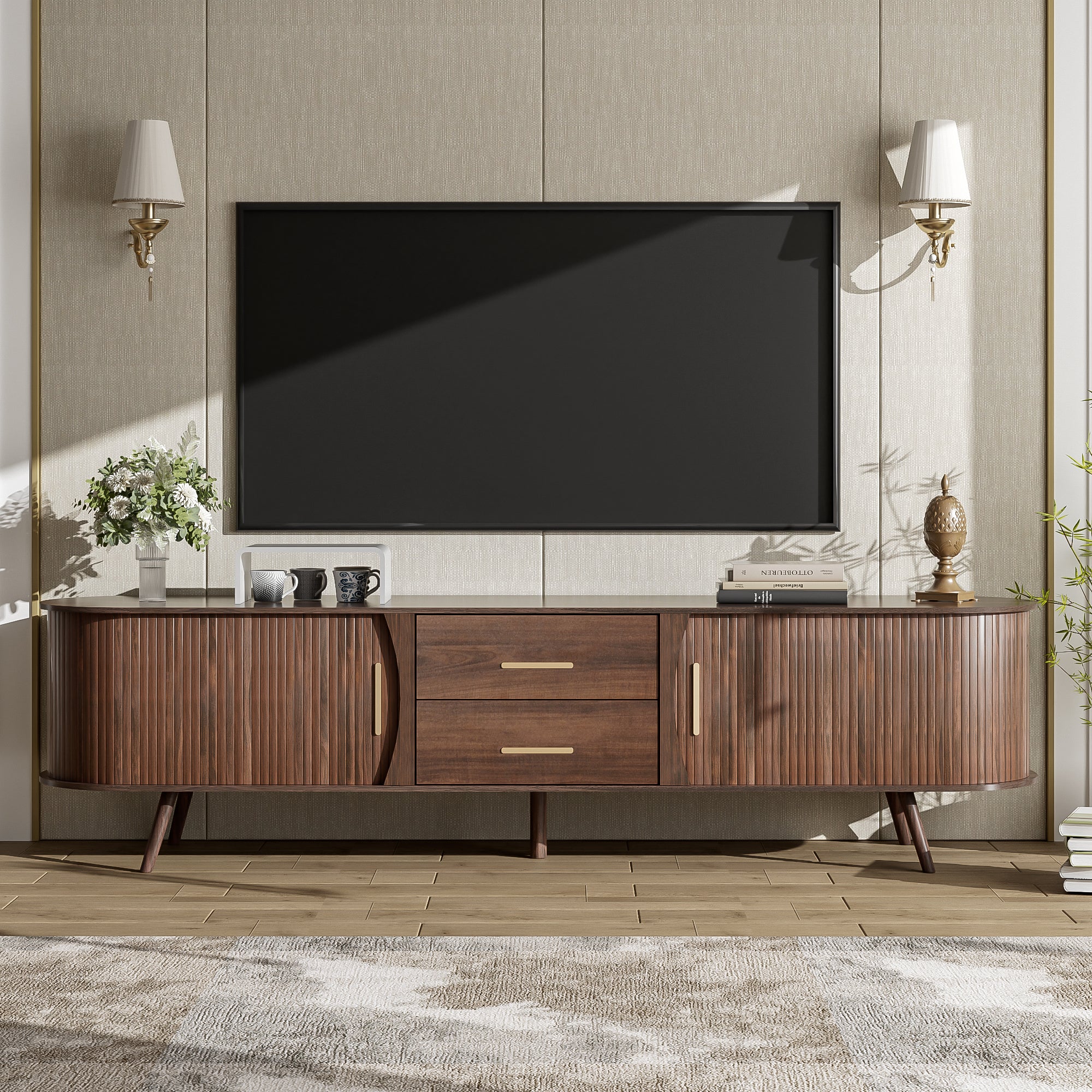 Orla Storage Solid Wood TV Stand