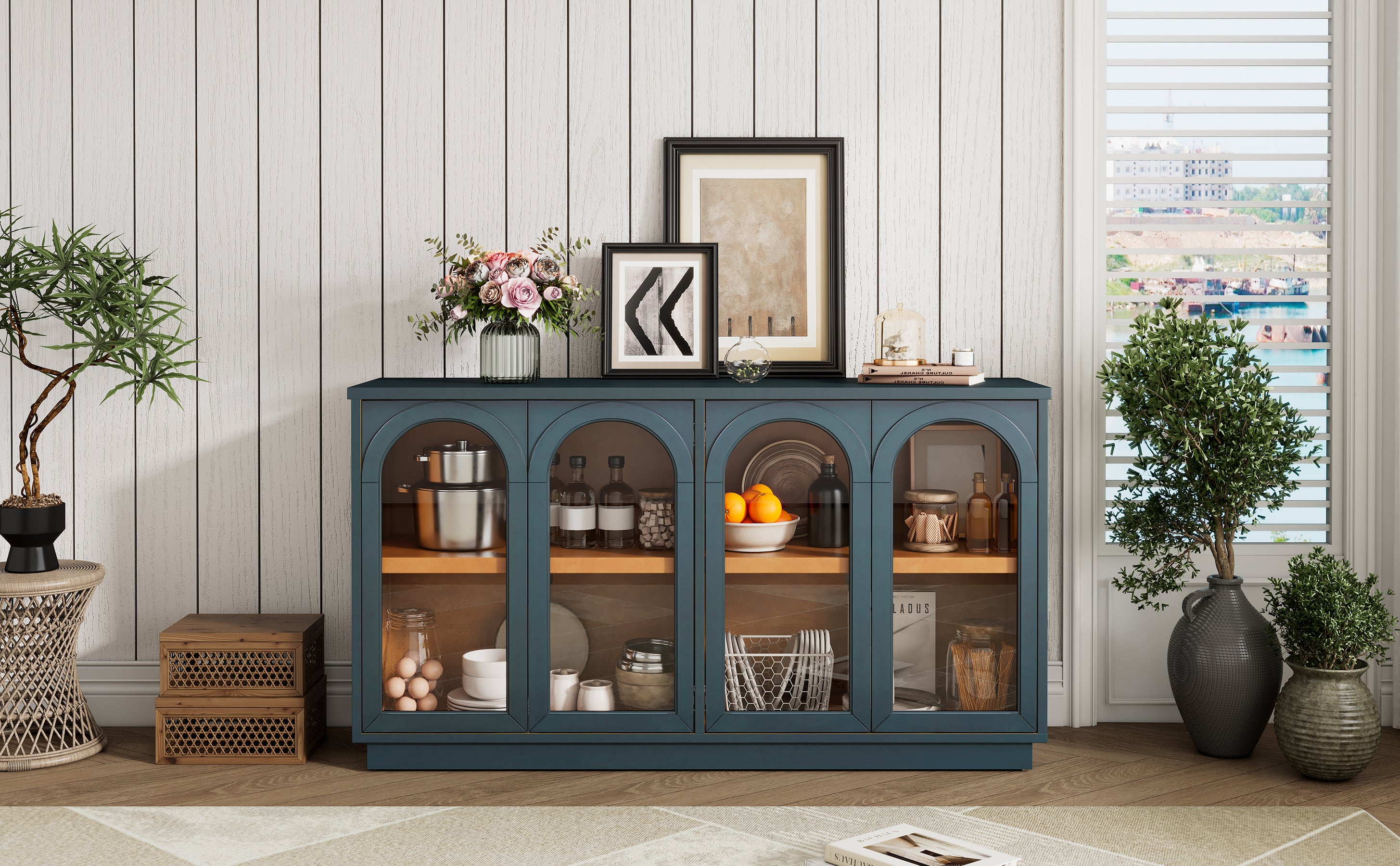 Ilse Arched Solid Wood Sideboard