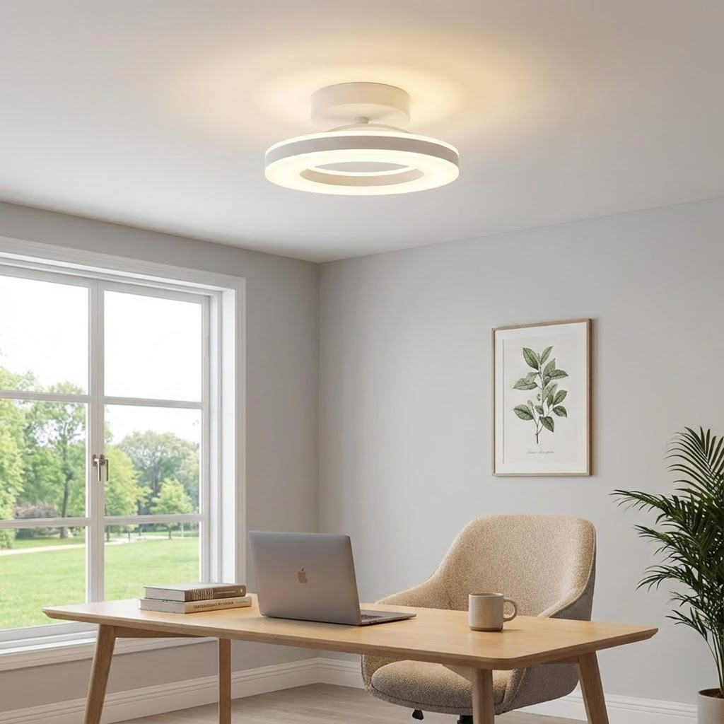 Ronde LED ring plafondlamp voor rustig licht