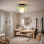 Modern ceiling lamp with round shade for bright light