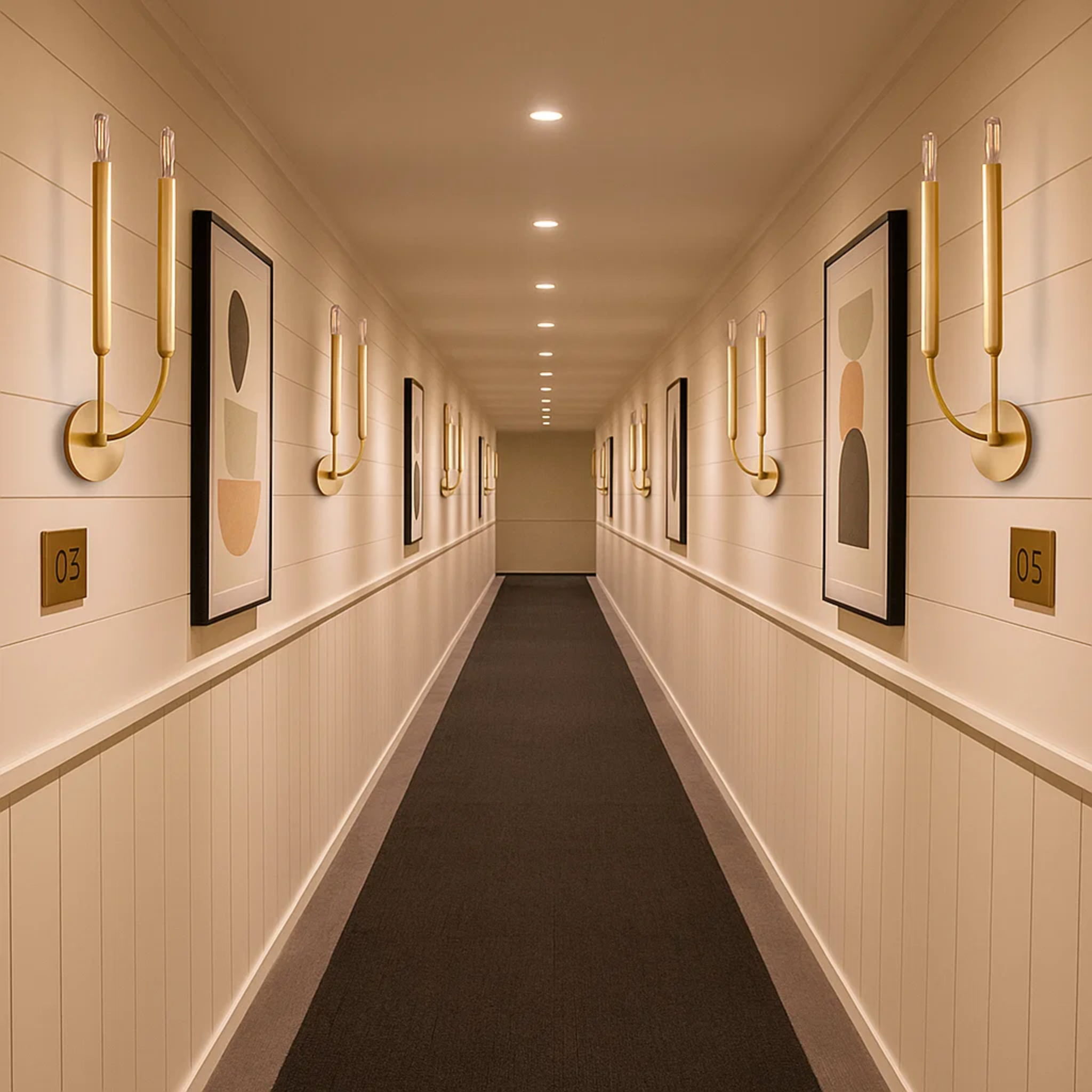 Klassieke metalen kaarsvormige wandlamp