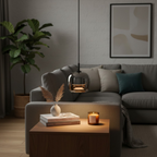 Nordic hanglamp met zwart glazen ontwerp