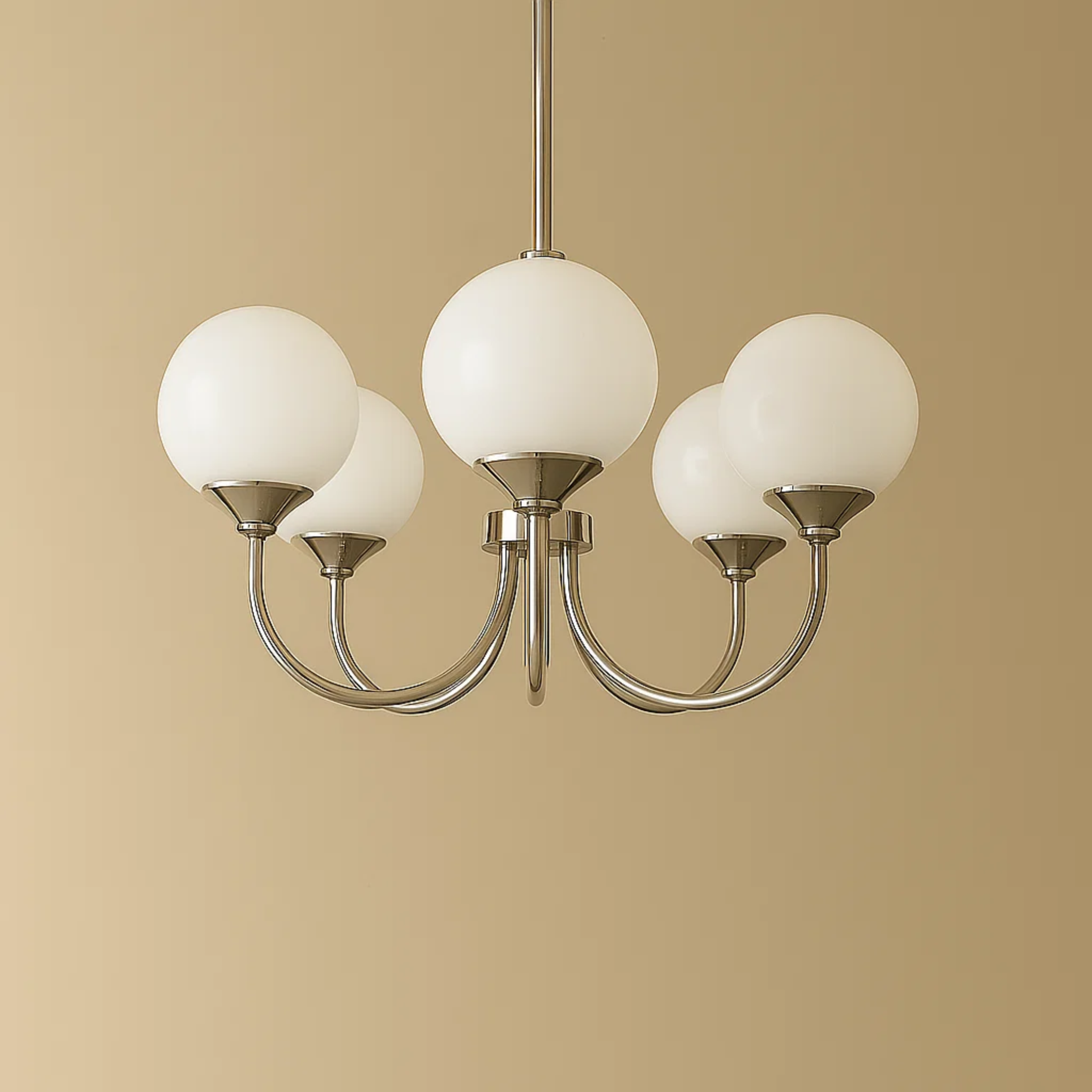 Hanglamp met gekleurde ronde glazen bollen – keuze uit 3 of 5 lichtpunten