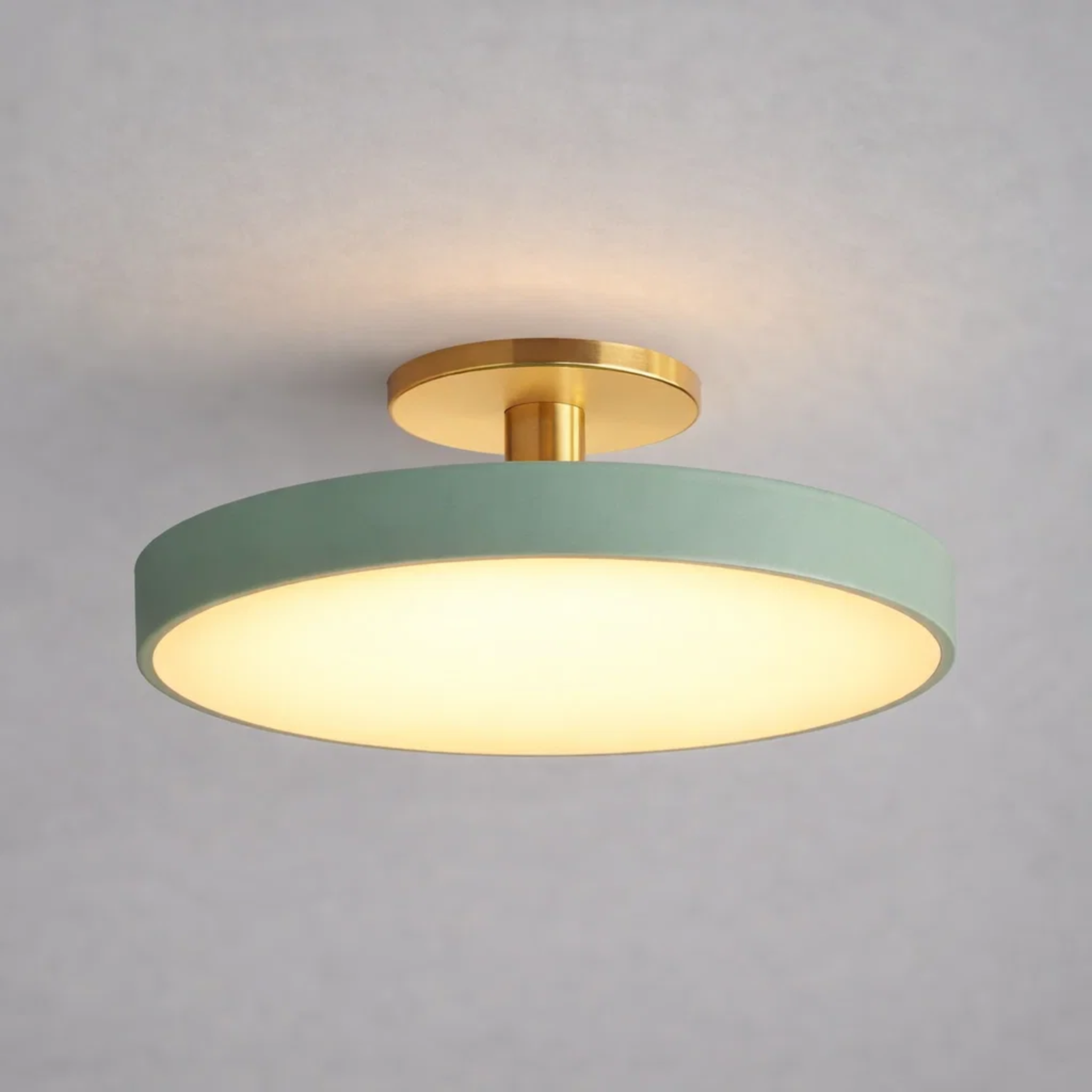 Strakke ronde plafondlamp voor een modern interieur