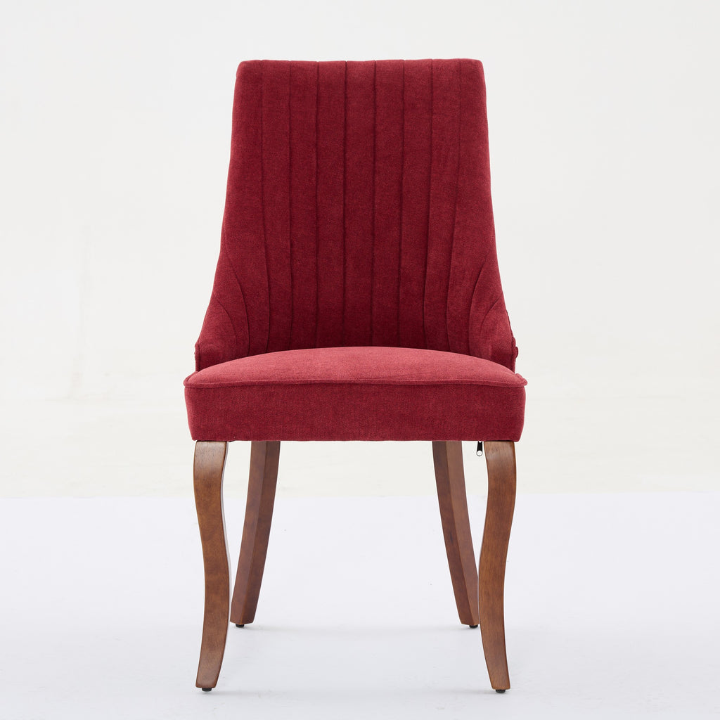 Moa Curved Linen Dining Chair