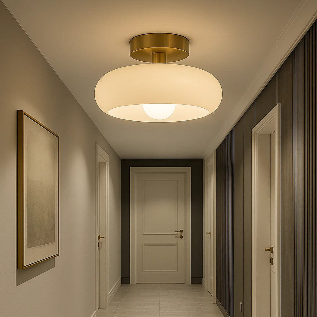 Vintage ronde retro plafondlamp