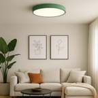 Strakke moderne ronde plafondlamp met zacht licht