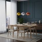 Scandinavische hanglamp met ronde kap in meerdere kleuren