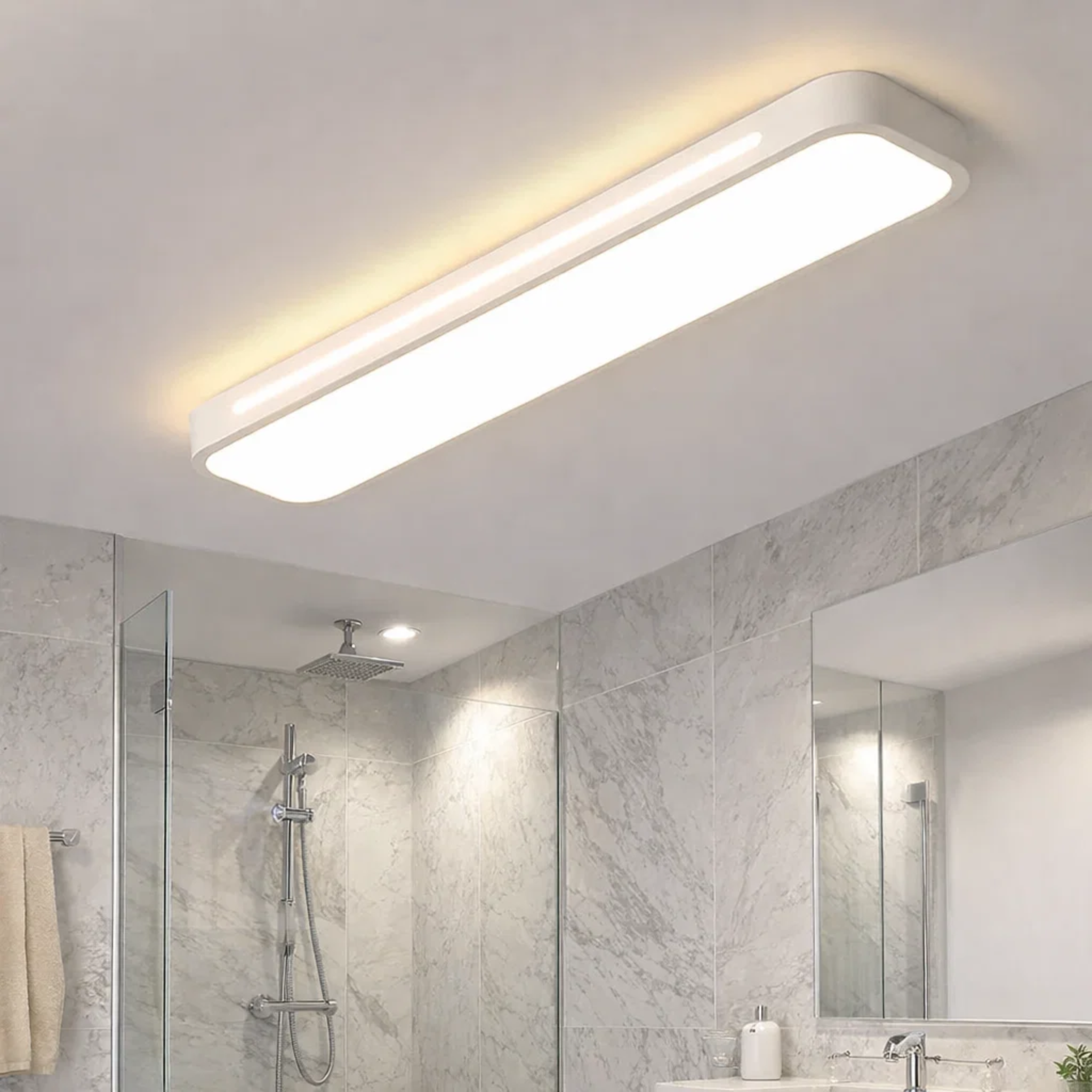 Minimalistische langwerpige LED-plafondlamp